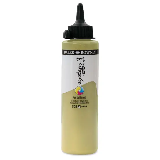 Daler-Rowney System3 Fluid Acrylic - Pale Gold, 250 ml {1}