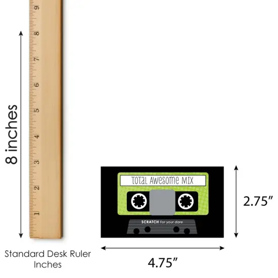 Big Dot of Happiness 80's Retro - Totally 1980s Party Game Scratch Off Dare Cards - 22 Count {7}