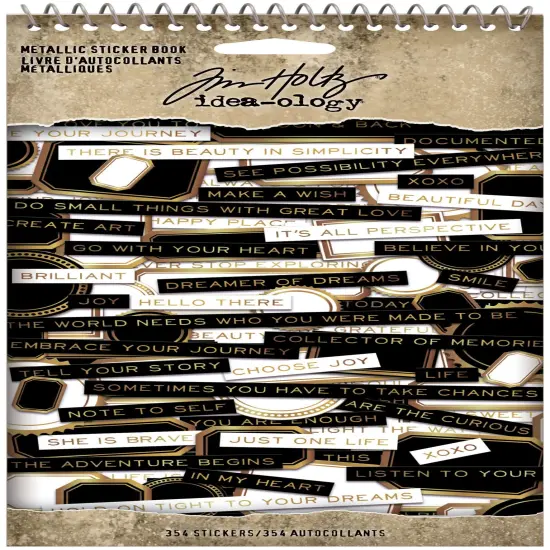 Idea-Ology Spiral Bound Sticker Book 4.5"X8.5"-Metallic {1}