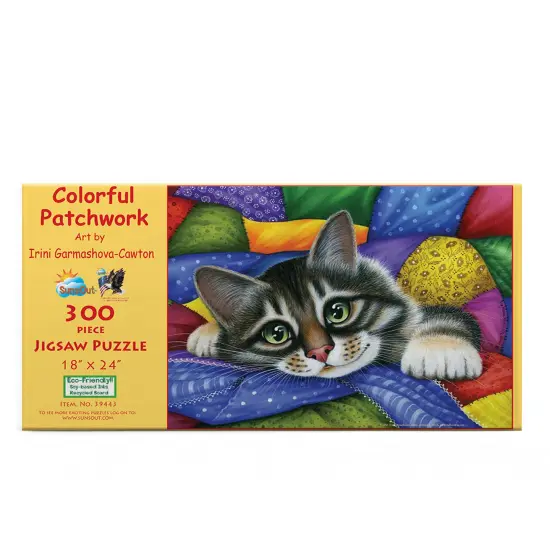 Sunsout Colorful Patchwork 300 pc Jigsaw Puzzle 39443 {4}
