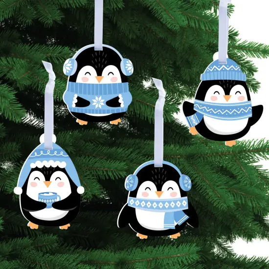 Big Dot of Happiness Winter Penguins - Holiday and Christmas Decorations - Christmas Tree Ornaments - Set of 12 {1}