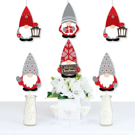Big Dot of Happiness Christmas Gnomes - Decorations Holiday Party Essentials - Set of 20 {1}