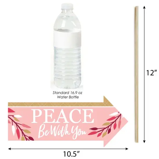 Big Dot of Happiness Funny Pink Elegant Cross - Girl Religious Party Photo Booth Props Kit - 10 Piece {4}