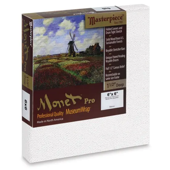 Masterpiece Monet Pro Sausalito Cotton Canvas - 6" x 6", Acrylic-Primed {1}