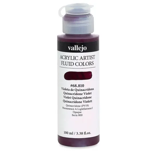 Vallejo Fluid Acrylic - Quinacridone Violet, 100 ml {2}