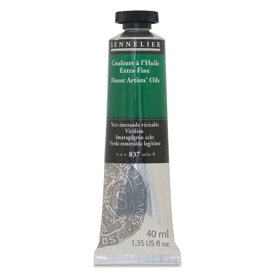 Sennelier Artists' Extra Fine Oil Paint - Viridian, 40 ml tube {2}