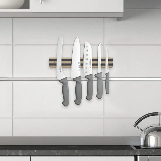 HIC Kitchen Magnetic Knife Holder and Tool Storage Bar, Wood, 12 inches {4}