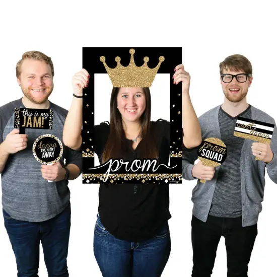 Big Dot of Happiness Prom - Prom Night Party Selfie Photo Booth Picture Frame & Props - Printed on Sturdy Material {1}