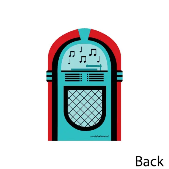 Big Dot of Happiness 50's Sock Hop - Jukebox Decorations DIY 1950s Rock N Roll Party Essentials - Set of 20 {4}