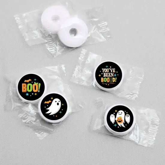 Big Dot of Happiness You've Been Booed - Ghost Halloween Party Round Candy Sticker Favors - Labels Fits Chocolate Candy (1 sheet of 108) {4}