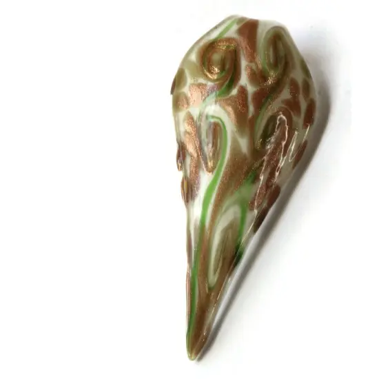 72mm White Foil Glass Drip Pendant {2}