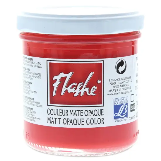 Lefranc & Bourgeois Flashe Vinyl Paint - Oriental Red, 125 ml jar {1}