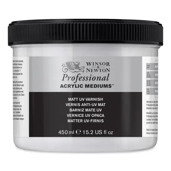 Winsor & Newton Artists' Acrylic UV Varnish - Matte, 450 ml jar {1}