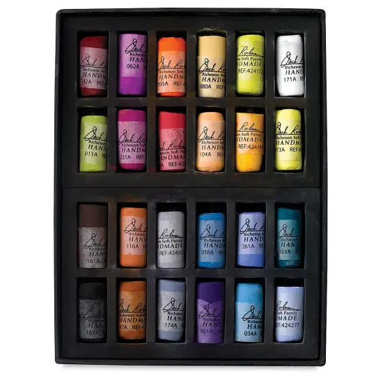 Richeson Handmade Soft Pastels - Assorted Colors, Set of 24, Half Stick {2}