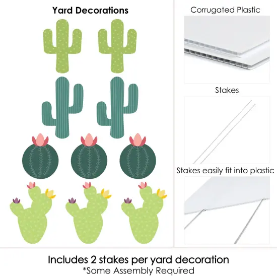 Big Dot of Happiness Prickly Cactus Party - Cactus Lawn Decorations - Outdoor Fiesta Party Yard Decorations - 10 Piece {7}