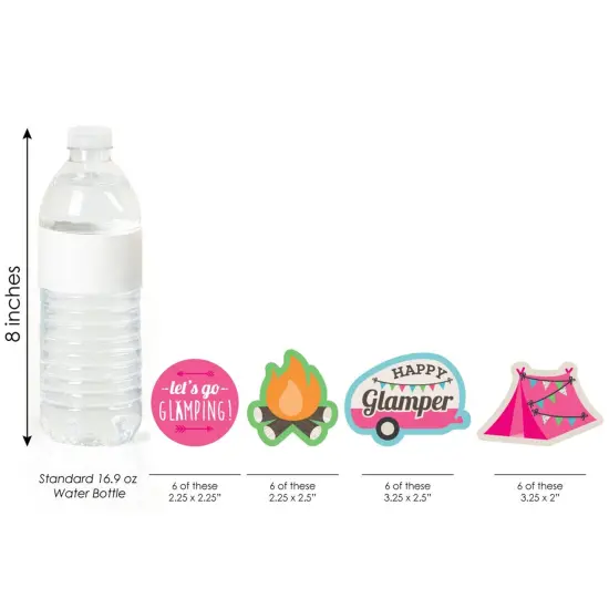 Big Dot of Happiness Let's Go Glamping - DIY Shaped Camp Glamp Party or Birthday Party Cut-Outs - 24 Count {6}