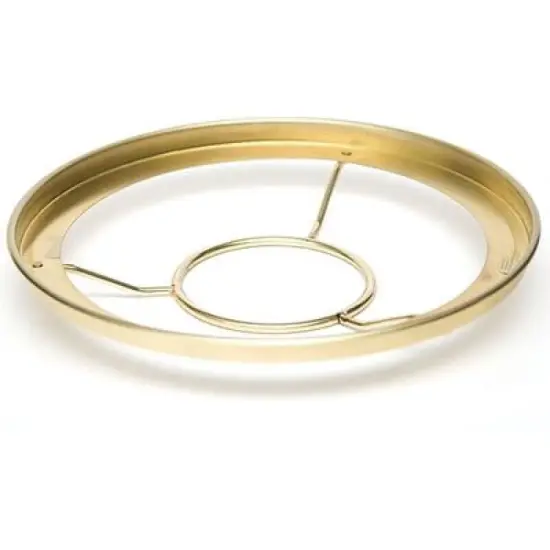 B & P 10731 Polished Solid Brass 10" Oil Lamp Shade Holder Ring {1}