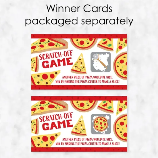 Big Dot of Happiness Pizza Party Time - Baby Shower or Birthday Party Game Scratch Off Cards - 22 Count {4}