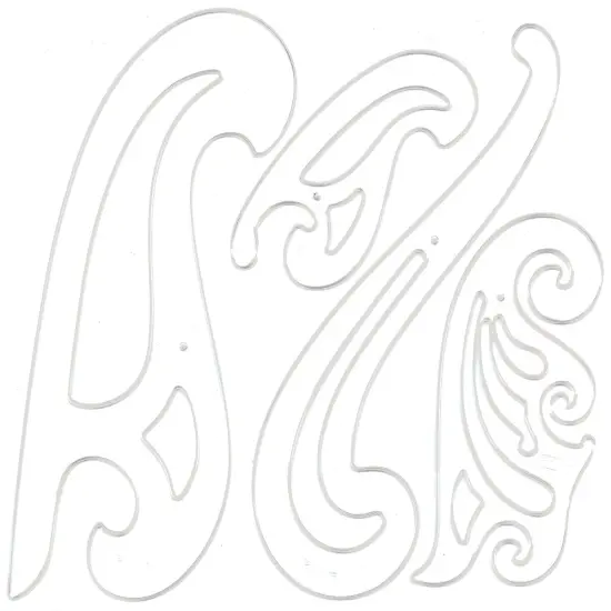 Westcott French Curve Stencil Set-4/Pkg {2}