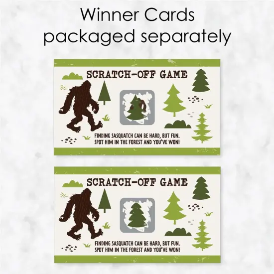 Big Dot of Happiness Sasquatch Crossing - Bigfoot Party or Birthday Party Game Scratch Off Cards - 22 Count {4}