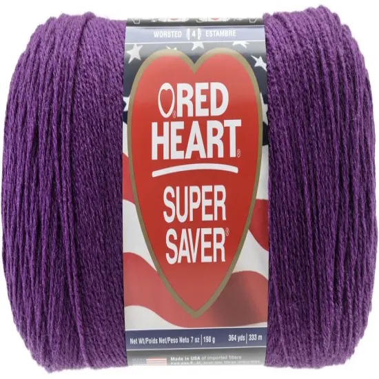 Multipack of 6 - Red Heart Super Saver Yarn-Dark Orchid {2}