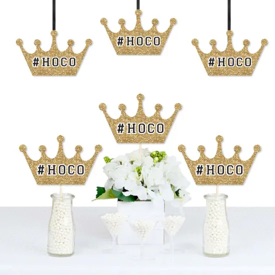 Big Dot of Happiness Hoco Dance - Crown Decorations DIY Homecoming Essentials - Set of 20 {1}