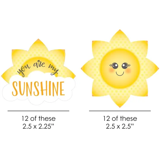 Big Dot of Happiness You Are My Sunshine - DIY Shaped Baby Shower or Birthday Party Cut-Outs - 24 Count {3}