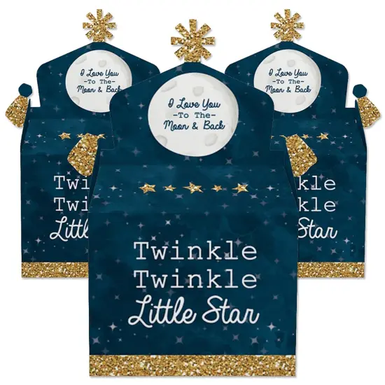 Big Dot of Happiness Twinkle Twinkle Little Star - Treat Box Party Favors - Baby Shower or Birthday Party Goodie Gable Boxes - Set of 12 {3}