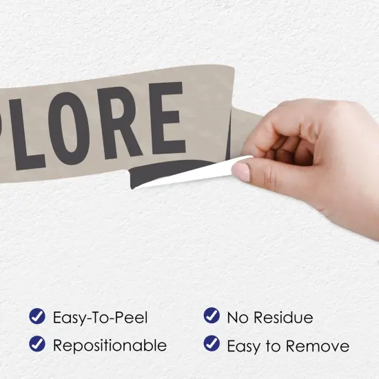 Big Dot of Happiness World Awaits - Peel and Stick Map Vinyl Wall Art Stickers - Wall Decals - Set of 20 {4}