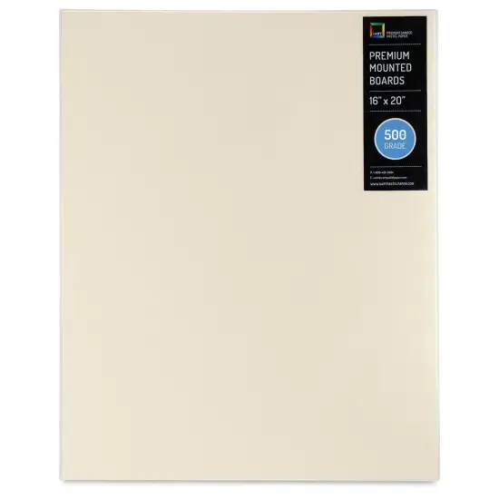 UArt Premium Sanded Pastel Paper Board - 16" x 20", Neutral, 500 Grit {1}