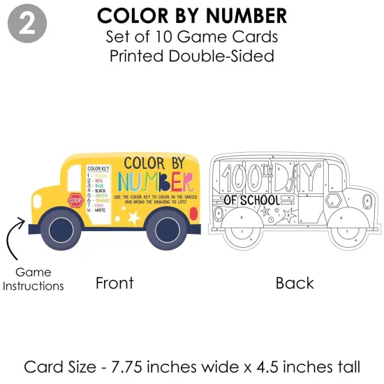 Big Dot of Happiness Happy 100th Day of School - 100 Days Party Games - 10 Cards Each - Gamerific Bundle {7}