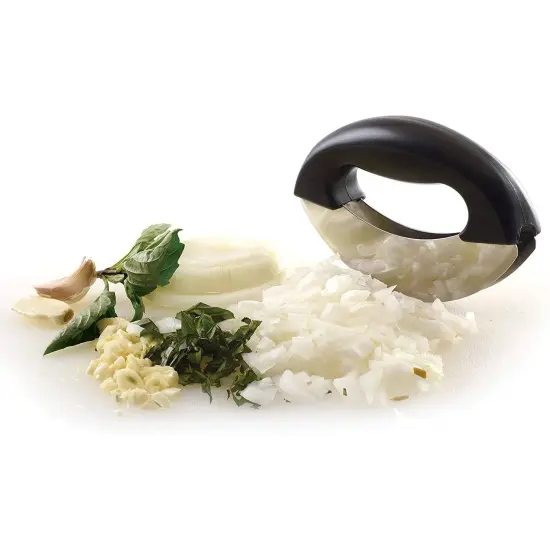 Norpro Stainless Steel Mezzaluna Rock to Chop and Mince Garlic Herbs Vegetables {3}