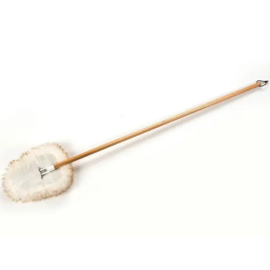 Lamb's Wool Wedge Mop for Floor or Ceiling Natural Lanolin Dust Magnet USA Made {3}