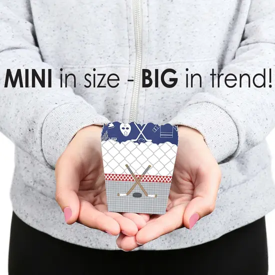 Big Dot of Happiness Shoots and Score - Hockey - Party Mini Favor Boxes - Baby Shower or Birthday Party Treat Candy Boxes - Set of 12 {6}