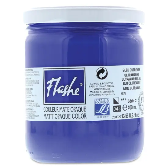 Lefranc & Bourgeois Flashe Vinyl Paint - Ultramarine Blue, 400 ml jar {1}