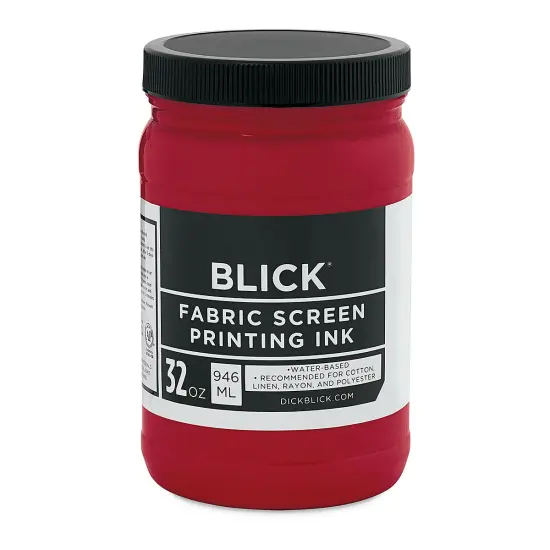 Blick Water-Base Acrylic Textile Screen Printing Ink - Burgundy, Quart {1}