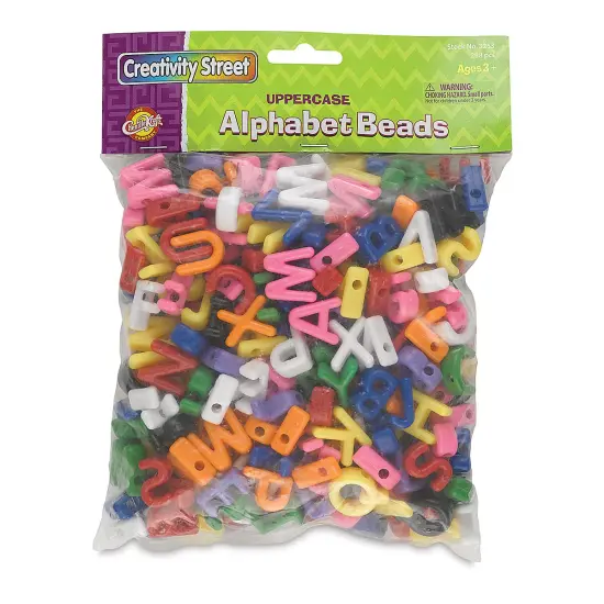 Creativity Street Shaped Alphabet Beads - Assorted Colors, Pkg of 288 {2}