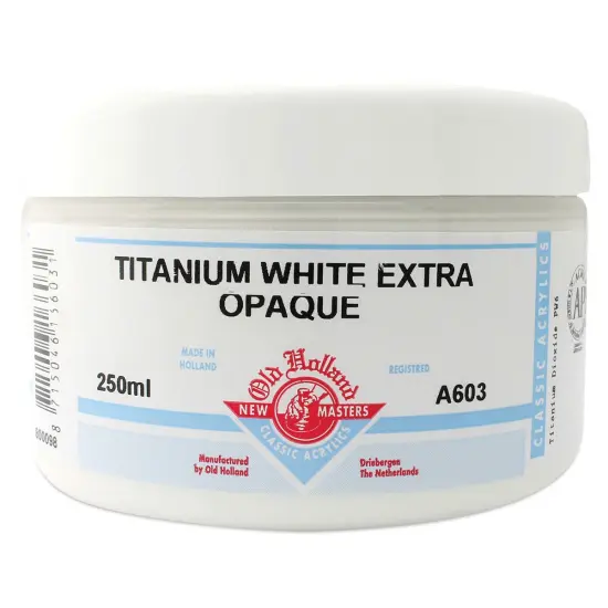 Old Holland New Masters Classic Acrylics - Titanium White Extra Opaque, 250 ml jar {1}