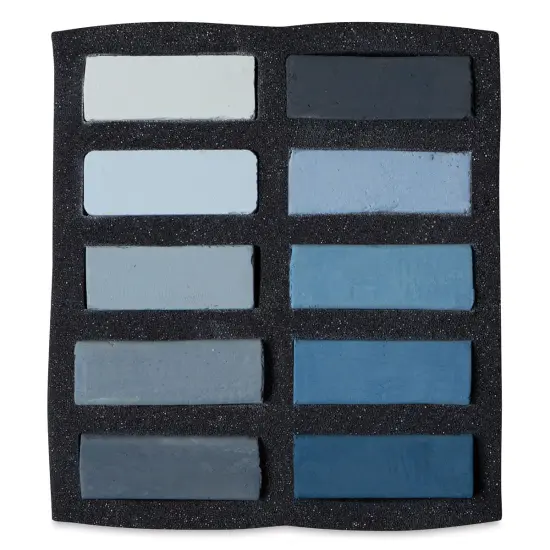 Art Spectrum Extra Soft Square Pastels - Cool Greys, Set of 10 {1}