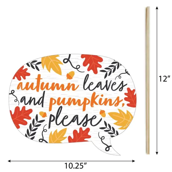 Big Dot of Happiness Funny Fall Pumpkin - Halloween or Thanksgiving Party Photo Booth Props Kit - 10 Piece {6}