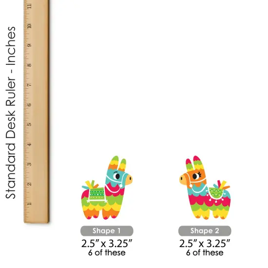 Big Dot of Happiness Pinata Party - DIY Shaped Colorful Fiesta Cut-Outs - 24 Count {6}