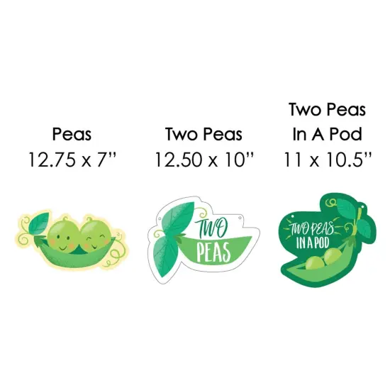 Big Dot of Happiness Hanging Double the Fun - Twins Two Peas in a Pod - Outdoor Hanging Decor - Baby Shower or 1st Birthday Party Decor - 10 Pieces {7}