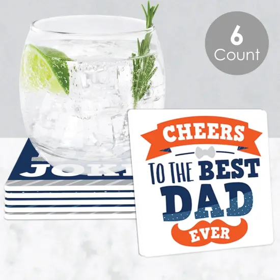 Big Dot of Happiness Happy Father's Day - Funny We Love Dad Party Decorations - Drink Coasters - Set of 6 {3}