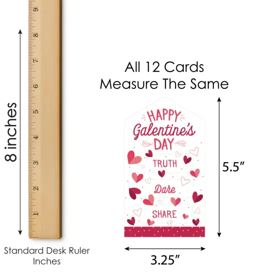 Big Dot of Happiness Happy Galentine's Day - Valentine's Day Party Game Pickle Cards - Truth, Dare, Share Pull Tabs - Set of 12 {6}