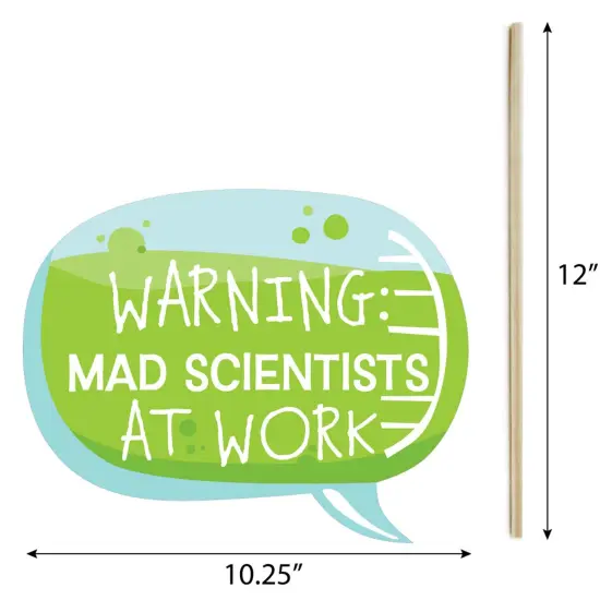 Big Dot of Happiness Scientist Lab - Baby Shower or Birthday Party Photo Booth Props Kit - 20 Count {7}