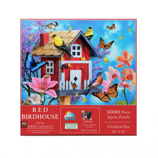Sunsout Red Birdhouse 1000 pc Jigsaw Puzzle 49044 {4}