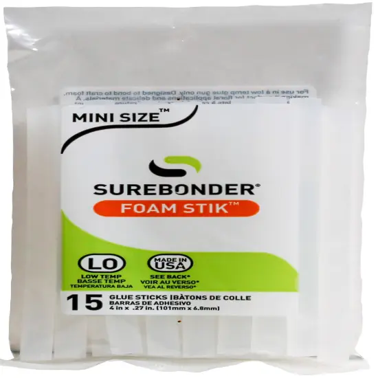 Surebonder Low-Temp Foam Stik Mini Glue Sticks 15/Pkg-.27"X4" {1}