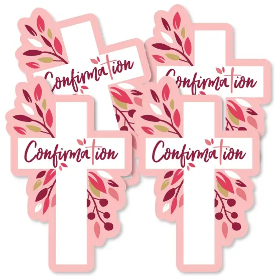 Big Dot of Happiness Confirmation Pink Elegant Cross - Decorations DIY Girl Religious Party Essentials - Set of 20 {3}