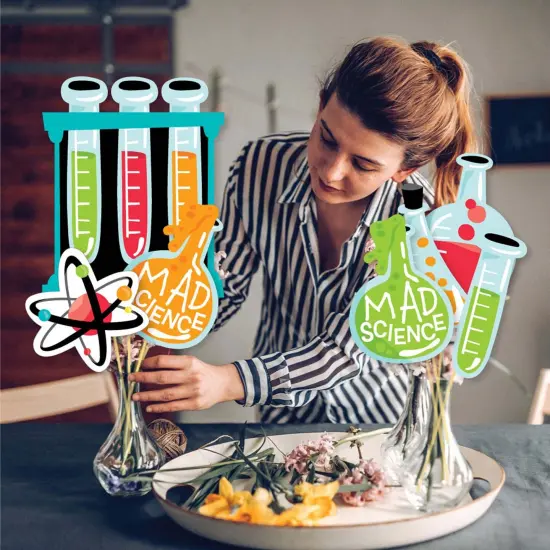 Big Dot of Happiness Scientist Lab - Baby Shower or Birthday Party Centerpiece Sticks - Showstopper Table Toppers - 35 Pieces {4}