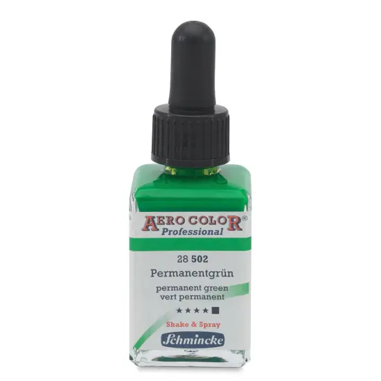Schmincke Aero Color Professional Airbrush Color - 28 ml, Permanent Green {1}